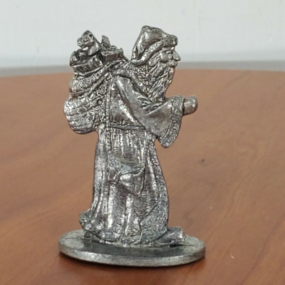 Mini Metzke Pewter St Nicholas Belsnickel Figurine 2" tiny miniature collectible